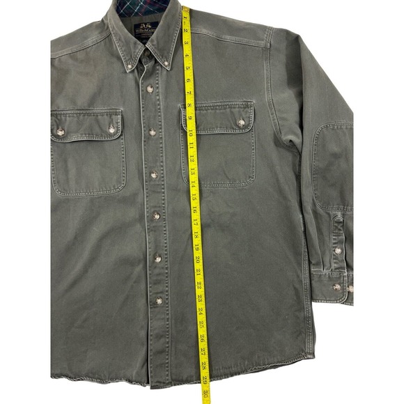 VTG Willis & Geiger Men Gray Button Down Long Sleeve Shirt Sz M - Picture 2 of 6